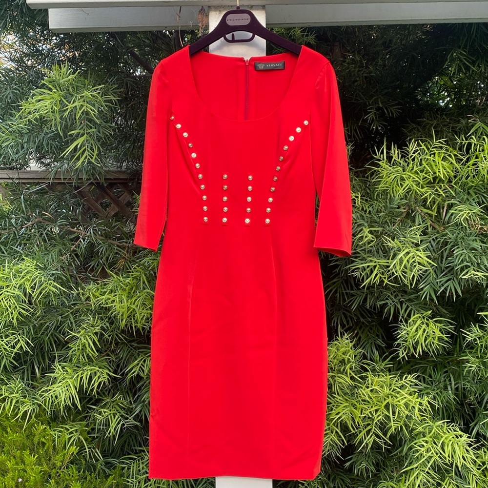 Exquisite Versace Red Mini dress, Italian size 40